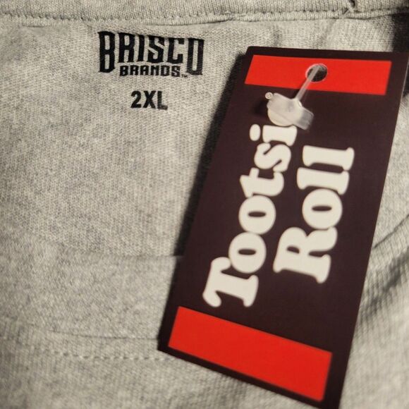 NWT 2XL Tootsie Roll Pops Owl Nom Nom Nom Graphic Tee Gray T-Shirt Brisco Brands - Picture 3 of 5